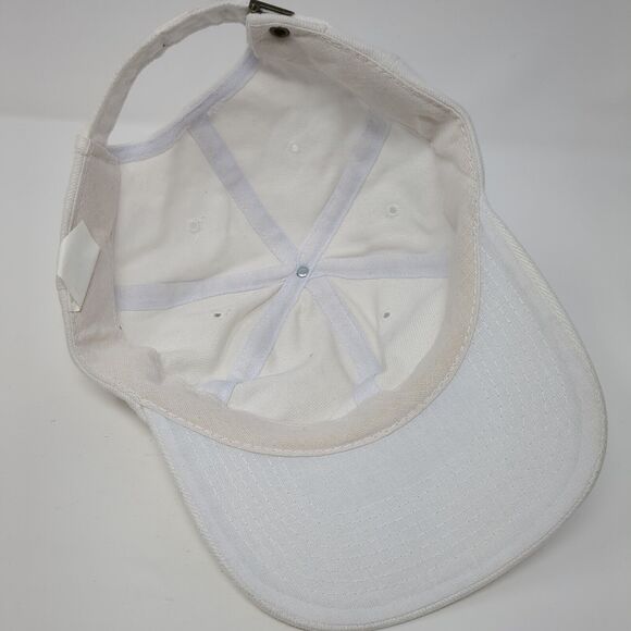 Nissun Slideback Hat White One Size Adjustable Vented Holes 6 Panel Blank - Picture 6 of 8